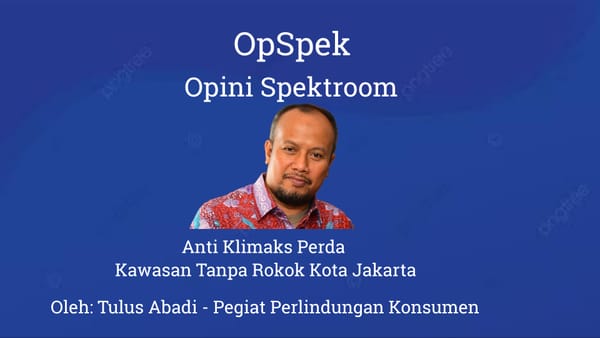 Anti Klimaks Perda Kawasan Tanpa Rokok Kota Jakarta
