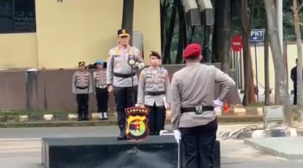 Pimpin Upacara HKN, Kapolda Lampung Tegaskan :  Disiplin, Integritas, dan Profesionalisme Anggota Dalam Bertugas