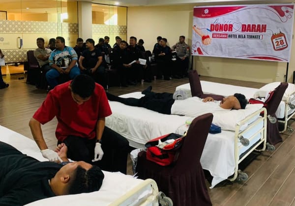 Puluhan Pedonor Ikut Sumbangkan Darah Yang Dilakukan Bela Hotel Ternate
