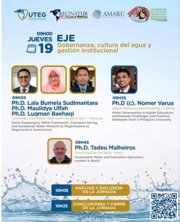 Luqman Baehaqi, Ph.D. Bawa Konsep “Spiral Sovereignty” di Forum Air Dunia 2026