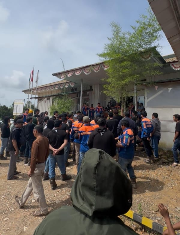 Aksi Penyampaian Aspirasi Karyawan PT. BBP Di Upau Berjalan Aman dan Tertib