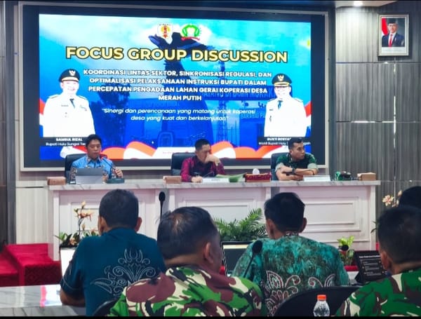 FGD Digelar, Kodim dan Pemkab HST Dorong Percepatan Lahan Koperasi Desa