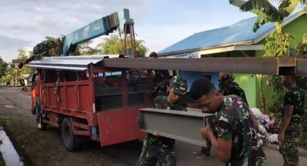 Rangka Besi Terpasang, Pembangunan Jembatan Garuda Kian Dikebut