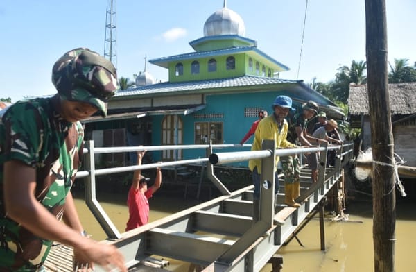 Dikebut, Jembatan Garuda di Batu Benawa Tembus Progres 50 Persen