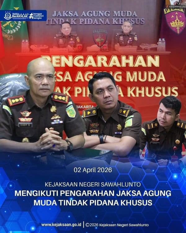 Kejari Sawahlunto Ikuti Arahan JAM Pidsus, Soroti Ancaman “Distrust” dalam Penegakan Hukum