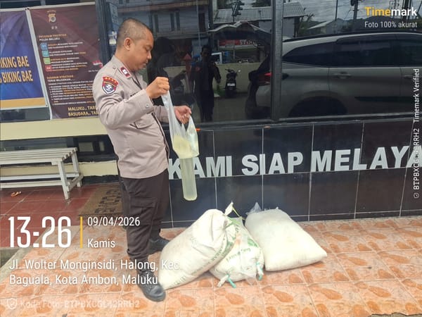 Polsek Baguala Laksanakn Giat KRYD, Puluhan Liter Sopi Diamankan