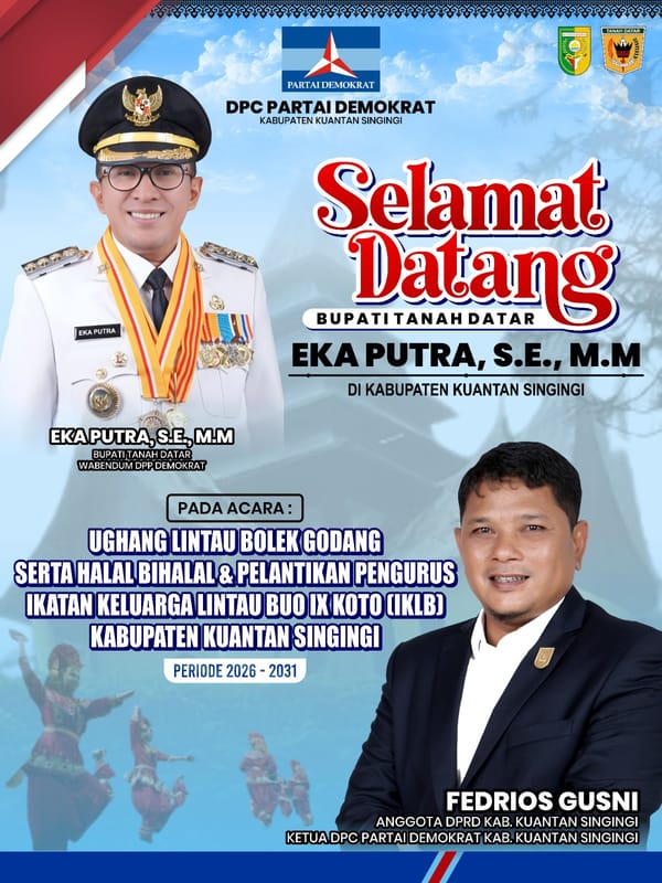 Bupati Tanah Datar Sumbar Hadiri Ughang Lintau Bolek Godang di Kuansing