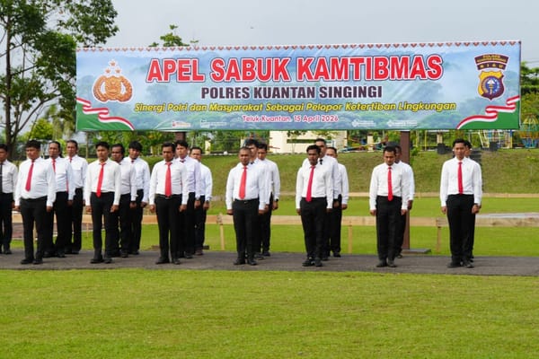 Polres Kuansing Gelar Apel Akbar Sabuk Kamtibmas, Tingkatkan Kesiapsiagaan Atasi Potensi Gangguan Keamanan