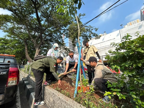Jalan Margonda Depok Dipercantik Jelang HUT Kota Depok Ke-27