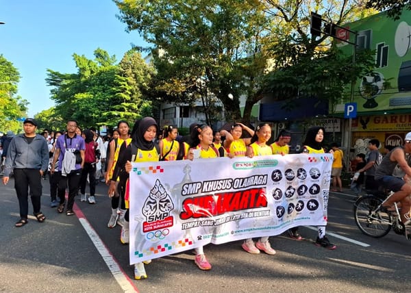 Ratusan Atlet Pelajar Ramaikan CFD Solo Sosialisasikan SPMB 2026 SMP Khusus Olahraga