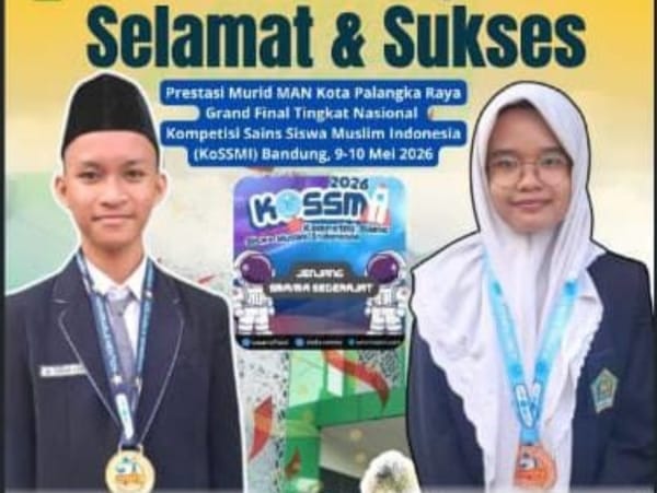 Adnan Yasir Raih Honorable Mention KoSSMI Nasional, MAN Kota Palangka Raya Kian Tegaskan Prestasi