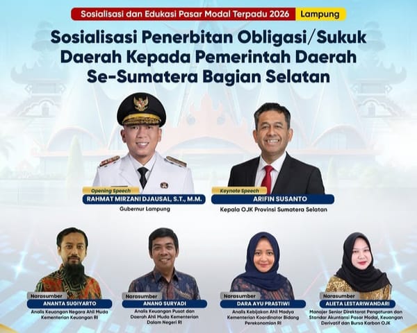 Gubernur Mirza  Menjadi Pembicara Kunci Pada Sosialisasi Obligasi Daerah dan Sukuk Daerah Se Sumbagsel