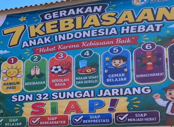 Gerakan 7 Kebiasaan Anak Indonesia Hebat SDN 32 Sungai Jariang, Disosialisasikan kepada Wali Murid