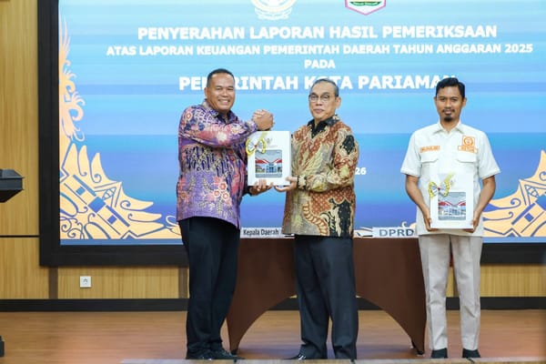 Pemko Pariaman Kembali Raih Opini WTP ke-13 Kalinya