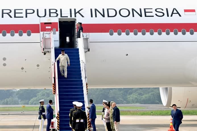 Presiden Prabowo Subianto Tiba Kembali  di Tanah Air Usai Perkuat Kemitraan Strategis Indonesia–Prancis