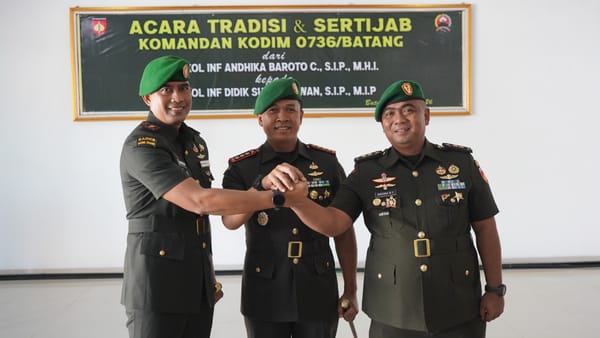 Sertijab Dandim Batang, Danrem Wijayakusuma Fokus Pembentukan Yon Teritorial Pembangunan ( TP)