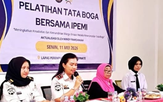 Lapas Perempuan Ternate Bersama IPEMI Gelar Pelatihan Tata Boga Bagi Warga Binaan