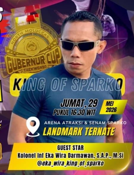 Senam Kebugaran Bersama King SPARKO Ramaikan Pelantikan Pengprov Taekwondo Indonesia Maluku Utara