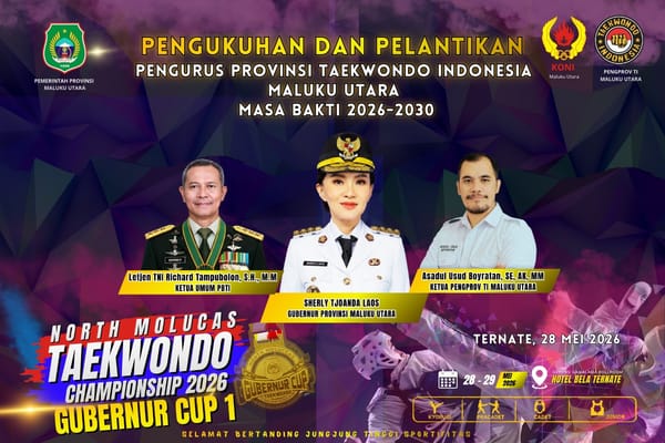 Ketua Umum PBTI, 28 Mei Akan Melantik Pengprov Taekwondo Indonesia Maluku Utara Periode 2026-2030