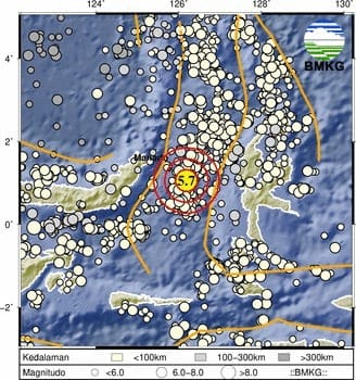 Gempa Bumi Tektonik Magnitudo 5,7 di Pulau Batang Dua, Tidak Berpotensi Tsunami