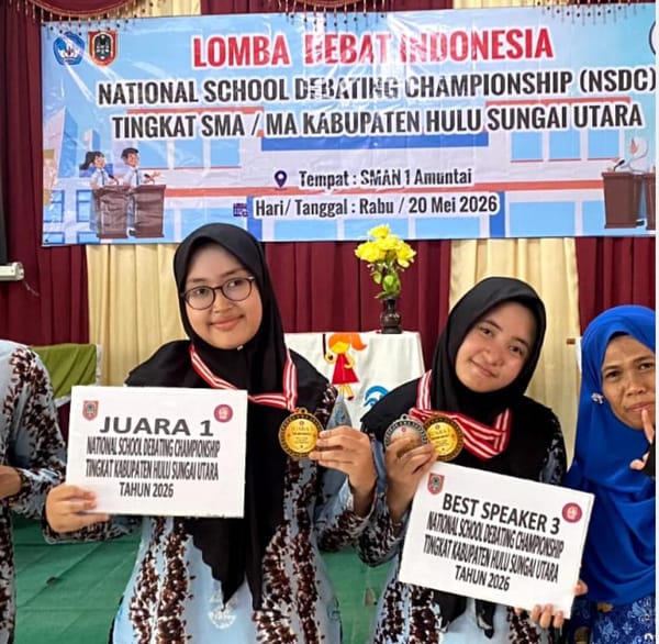 MAN 2 HSU Raih Juara 1 Debat Bahasa Inggris, Bukti Kerja Keras dan Kekompakan Tim