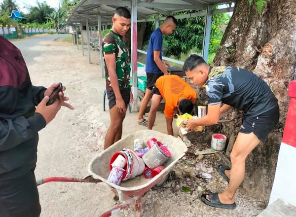 Satgas dan Warga Siapkan Jembatan Garuda Menuju Peresmian