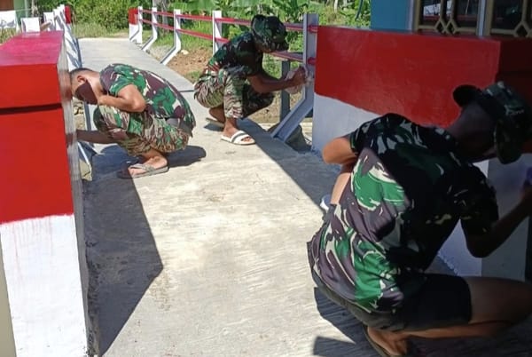 Pengecatan Dikebut, Jembatan Garuda Desa Paya Besar Segera Rampung