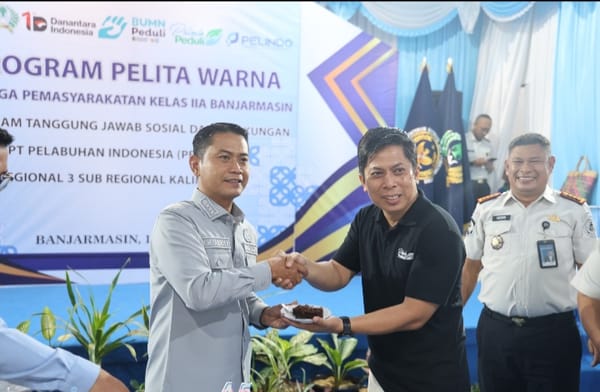 Pelindo Kalimantan Hadirkan Program Pelita Warna, Tingkatkan Kemandirian Warga Binaan Lapas Banjarmasin