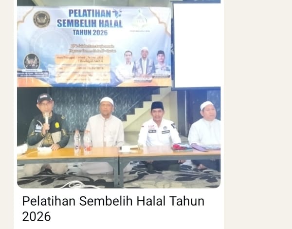 DPDJuleha Kota Banjarmasin bekerja sama dengan Yayasan Taman Cinta Al Qur'an Selenggarakan Pelatihan Sembelih Halal Tahun 2026