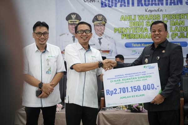 BPJS Ketenagakerjaan Apresiasi Bupati Kuansing, Konsen dan Peduli Terhadap Pekerja Rentan