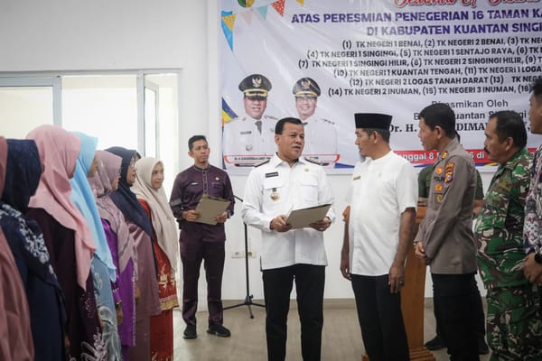 Pendidikan Anak Usia Dini Pondasi Penting Membentuk Generasi Muda Masa Depan, Bupati Kuansing Negerikan 16 TK