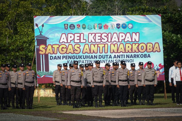 Bupati dan Kapolres Perang Terhadap Narkoba, Kokohkan Satgas Anti Narkoba Kuansing