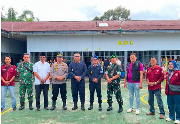 Lapas Kelas IIA Bukittinggi Gelar Penggeledahan Blok Hunian Bersama TNI & POLRI