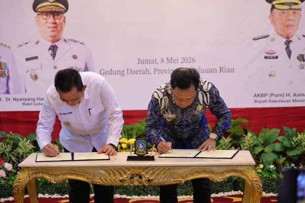 Pemprov Kepri dan Pemkab Meranti Teken MoU Perkuat Pelayanan Publik Hingga Hilirisasi Kelapa dan Sagu