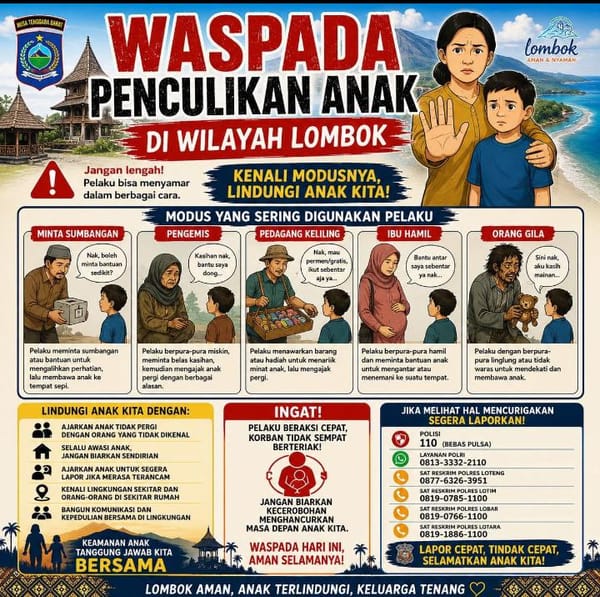 Pemprov NTB Minta Warga Jangan Terpancing menyusul Flyer Palsu Penculikan Anak