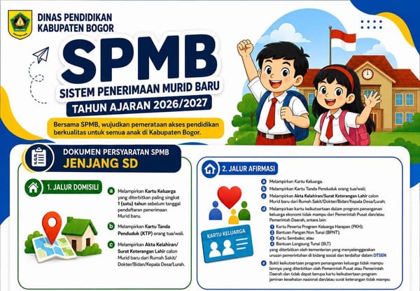 SPMB Kabupaten Bogor 2026 Full Daring, Disdik Perketat Verifikasi KK untuk Cegah Kecurangan