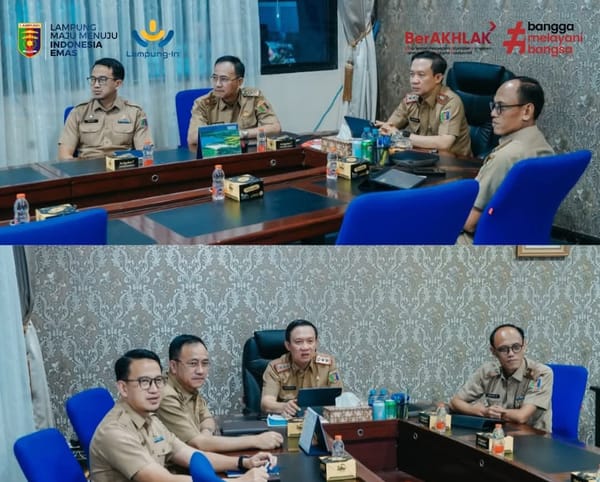 Pemprov Lampung Ikuti Secara Virtual RDP & RDPU Komisi II DPR RI, Dipimpin Sekdaprov Lampung Marindo