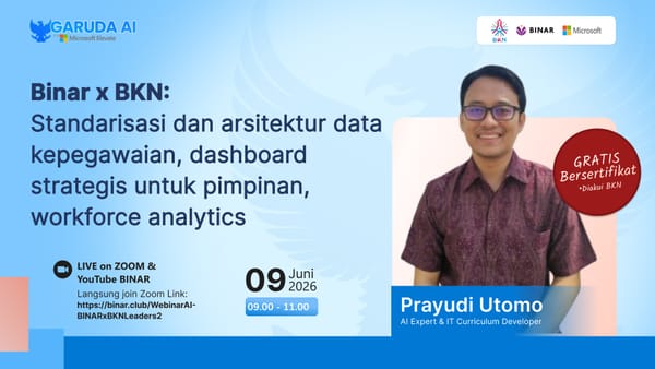 Pelatihan AI Policy Lab For Leaders Webinar Standarisasi dan Arsitektur Data Kepegawaian