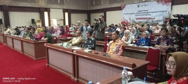 Wagub Jihan Buka Rapat Pleno TPKAD Kab/Kota se Provinsi Lampung, Dekatkan Akses Keuangan Kepada Masyarakat