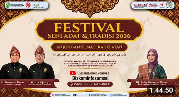 Gelar Festival Seni & Tradisi, Pemprov Sumsel Gerakan Roda Ekonomi Masyarakat