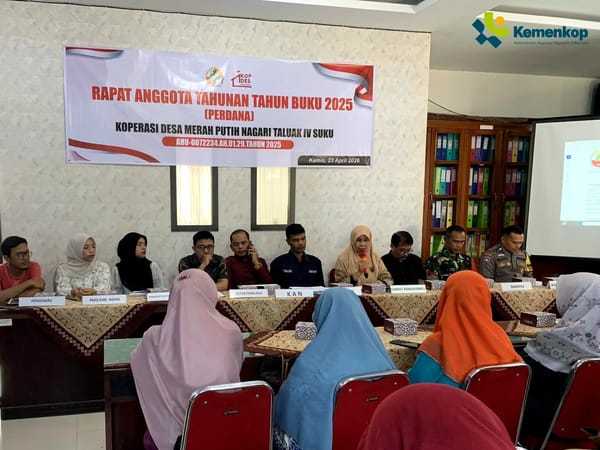 Penuhi Target Nasional Mei 2026, RAT Koperasi Desa Merah Putih (KDMP) di Kabupaten Agam Tuntas 100 Persen