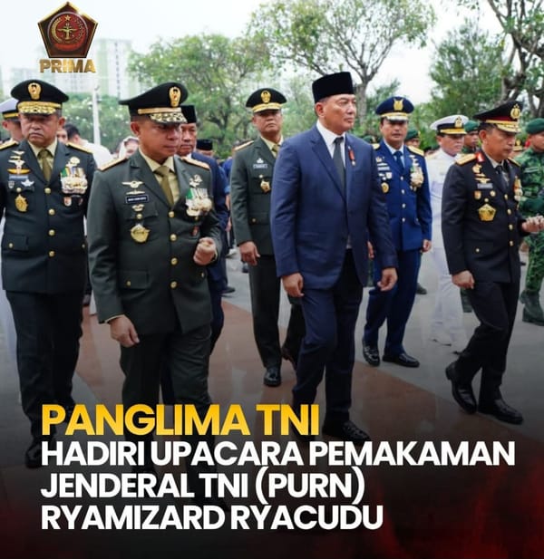 Panglima TNI Hadiri Upacara Pemakaman Jenderal TNI (Purn) Ryamizard Ryacudu