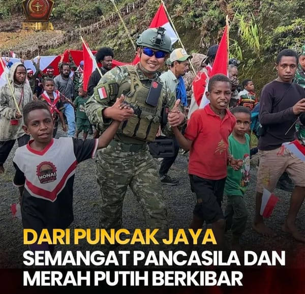 Memperingati Hari Lahir Pancasila, Prajurit TNI Satgas Pamtas RI–PNG Laksanakan Kirab Merah Putih Sejauh 2 Kilometer