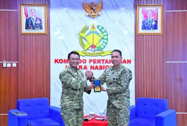Pangkohanudnas dan Pangkogabwilhan III Bahas Pengembangan Konsep Pangkalan Terintegrasi TNI di Kawasan Timur Indonesia