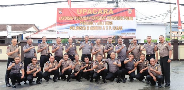 Sebanyak 127 Personel Naik Pangkat Jelang Hari Bhayangkara ke-80, Kapolresta Ambon: Tingkatkan Profesionalisme dan Pengabdian