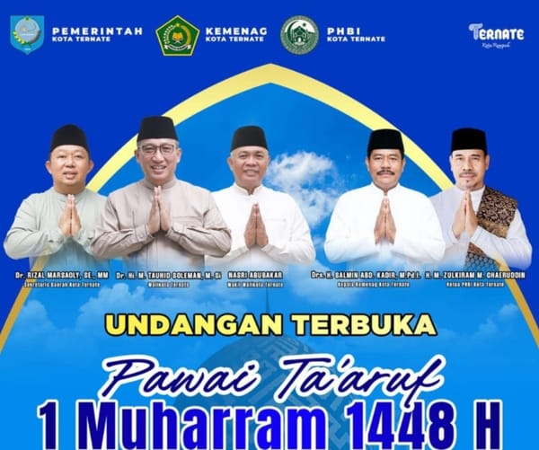 Sambut Tahun Baru Hijriah PHBI, Pemkot dan Kemenag Kota Ternate Gelar Pawai Taaruf