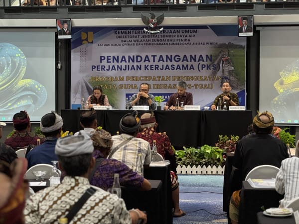 P3-TGAI 2026 Bali, Perkuat Irigasi dan Dukung Keberlanjutan Subak di 78 Lokasi