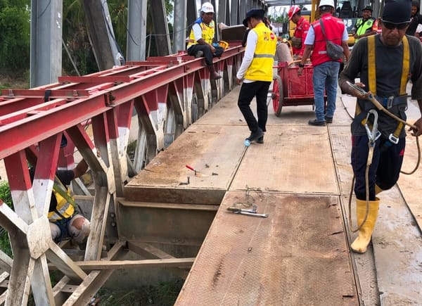 Kementerian PU Perbaiki Kerusakan Jembatan Bailey Kutablang Aceh