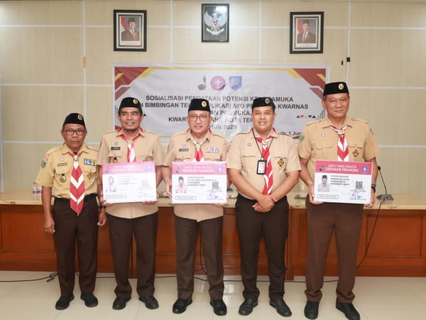 Pusdatin Kwarnas Lakukan Sosialisasi KTA Pramuka dan Bintek Aplikasi Ayo Pramuka di Kwarcab Kota Ternate