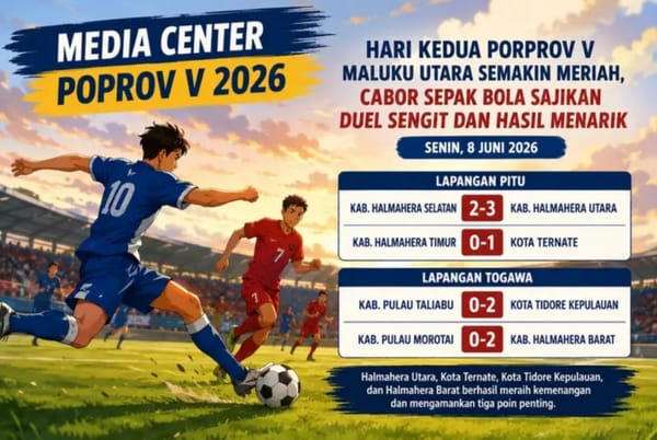 Cabor Sepakbola Porprov V Maluku Utara Semakin Meriah, Sajikan Duel Sengit